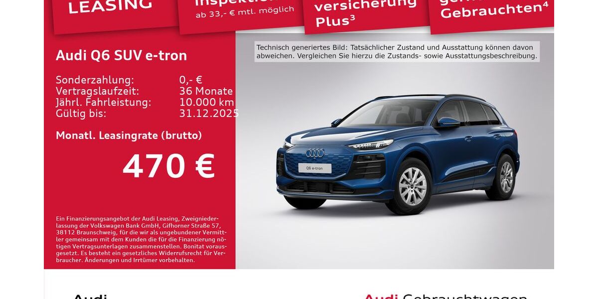 Audi Q6 e-tron 5.906 km 52.890 &euro; Dresden 01067