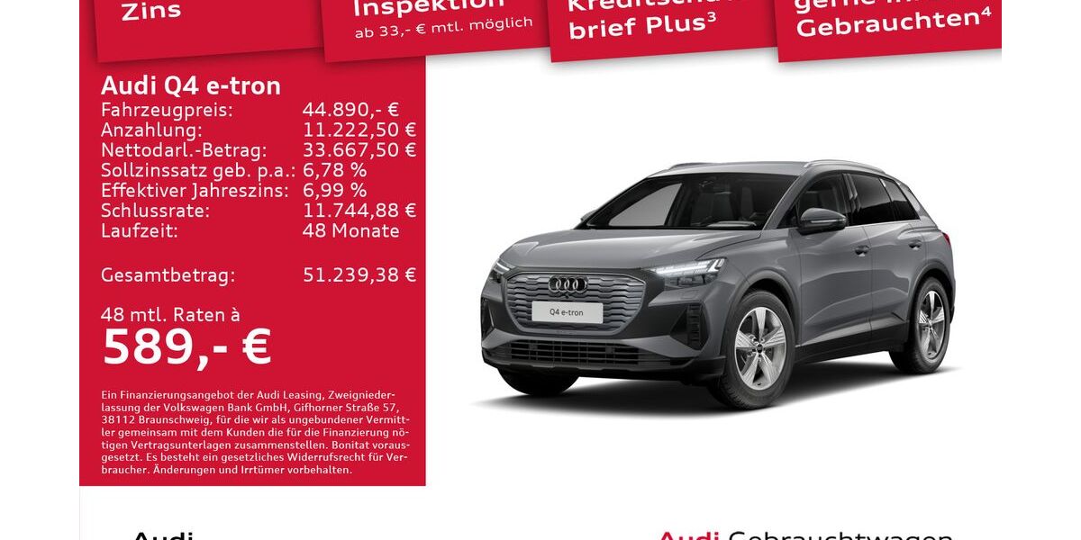 Audi Q4 e-tron 9.214 km 44.890 &euro; Dresden 01067