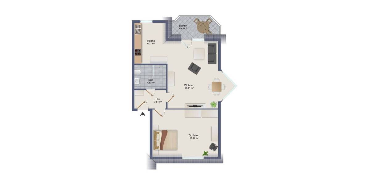 Etagenwohnung Dresden-Cunnersdorf Cunnersdorf - 2 Zimmer, 58 m&sup2;, 178.000&euro; | Angebot:26117660