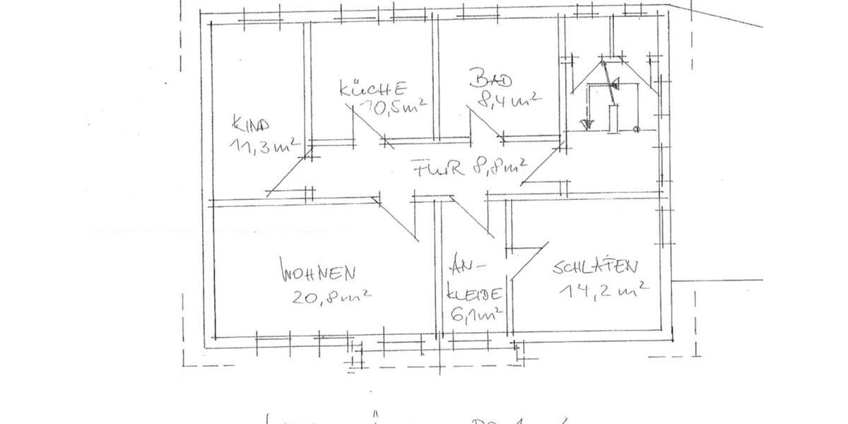 Etagenwohnung Klipphausen - 3 Zimmer, 80 m&sup2;, 720&euro; | Angebot:25640613