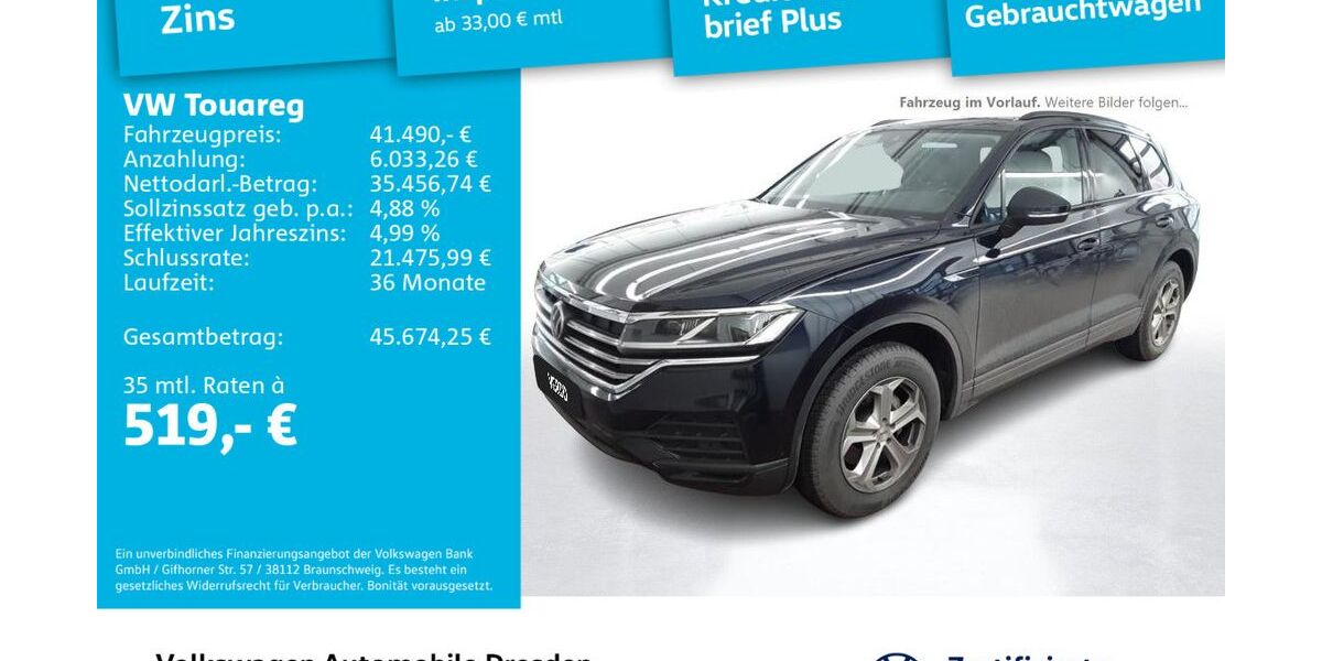 VW Touareg 111.247 km 41.490 &euro; Dresden 01067