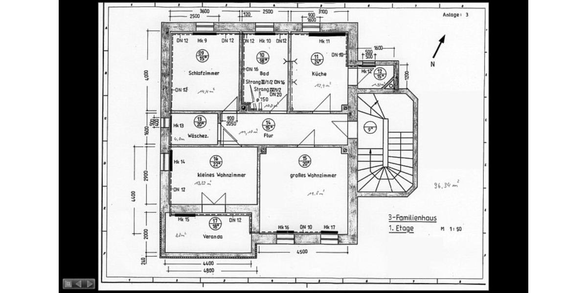 Schicke geräumige 3-Raum-Whg in Pirna-Copitz; ruhig und zentral 3 zimmer