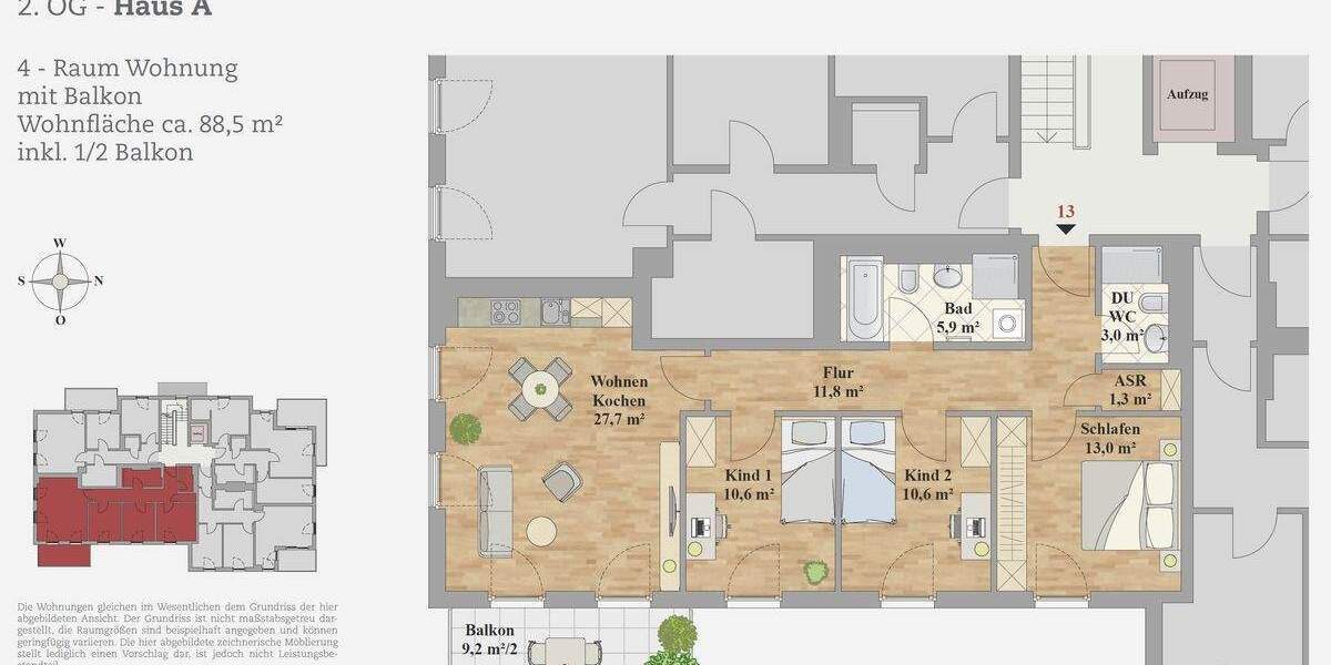 Etagenwohnung Dresden Leubnitz-Neuostra - 4 Zimmer, 88 m&sup2;, 584.100&euro; | Angebot:25690810