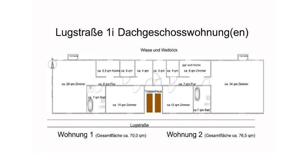 Dachgeschoßwohnung Pirna - 4.5 Zimmer, 110 m&sup2;, 309.000&euro; | Angebot:26944117