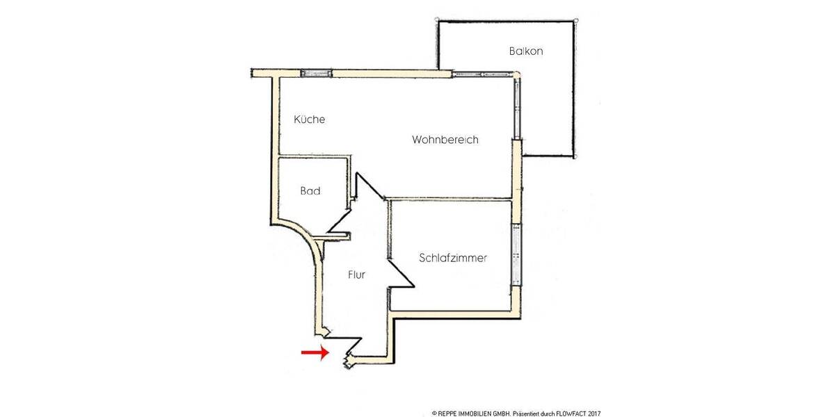 Etagenwohnung Freital - 2 Zimmer, 43 m&sup2;, 101.000&euro; | Angebot:25695518