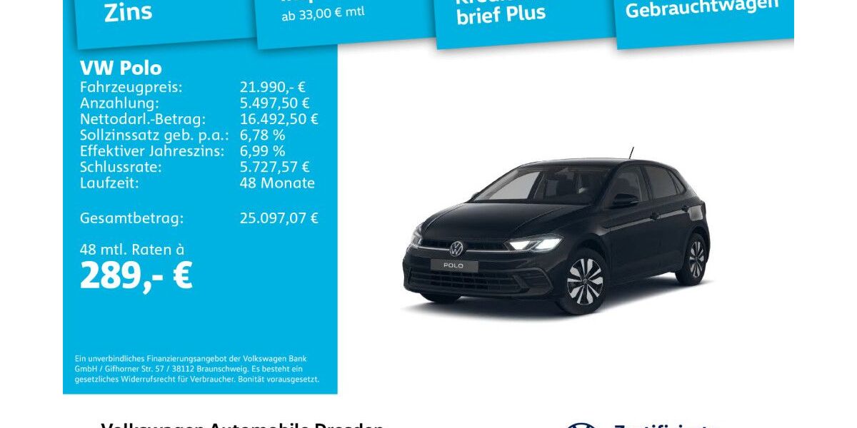 VW Polo 6.010 km 21.485 &euro; Dresden 01067