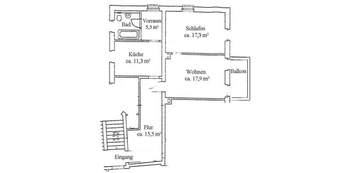 Etagenwohnung Dresden Leuben - 2 Zimmer, 73 m&sup2;, 620&euro; | Angebot:25802781