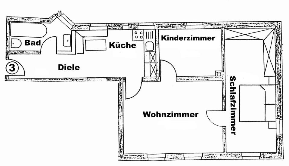 Etagenwohnung Großröhrsdorf - 3 Zimmer, 65 m&sup2;, 600&euro; | Angebot:25641786