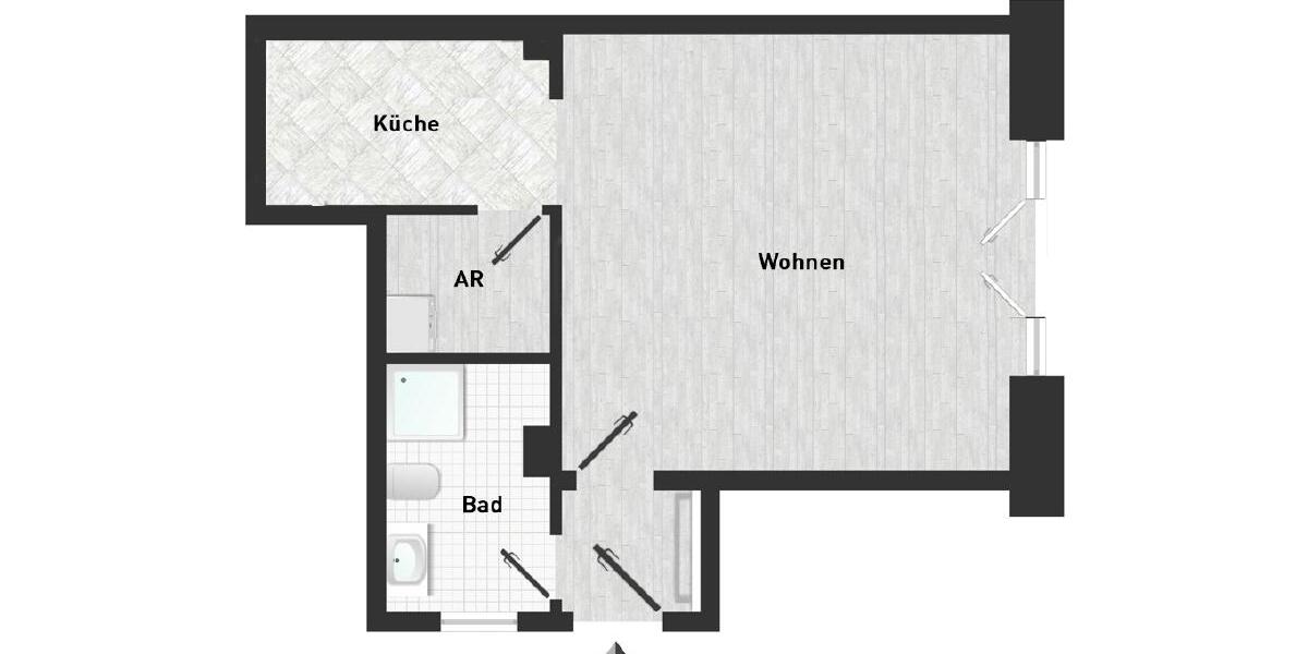 Etagenwohnung Dresden Cossebaude - 1 Zimmer, 37 m&sup2;, 369&euro; | Angebot:26347839