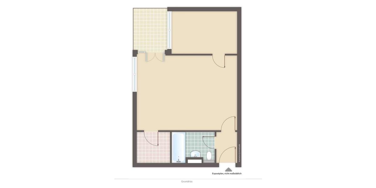 Etagenwohnung Dresden Schönfeld-Weißig - 2 Zimmer, 49 m&sup2;, 580&euro; | Angebot:26126546