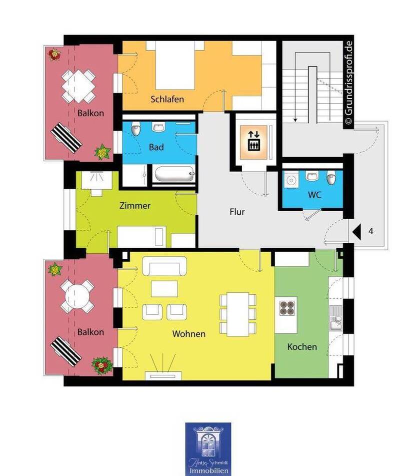 Hafencity Dresden! Traumhafte Wohnung mit zwei großen Balkonen, Lift und vieles mehr