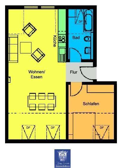 Etagenwohnung Dresden Plauen - 2 Zimmer, 54 m&sup2;, 775&euro; | Angebot:26894546