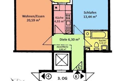 Gepflegte 2 Raum Wohnung mit Balkon, Stellplatz Dresden, Neustadt 2 zimmer