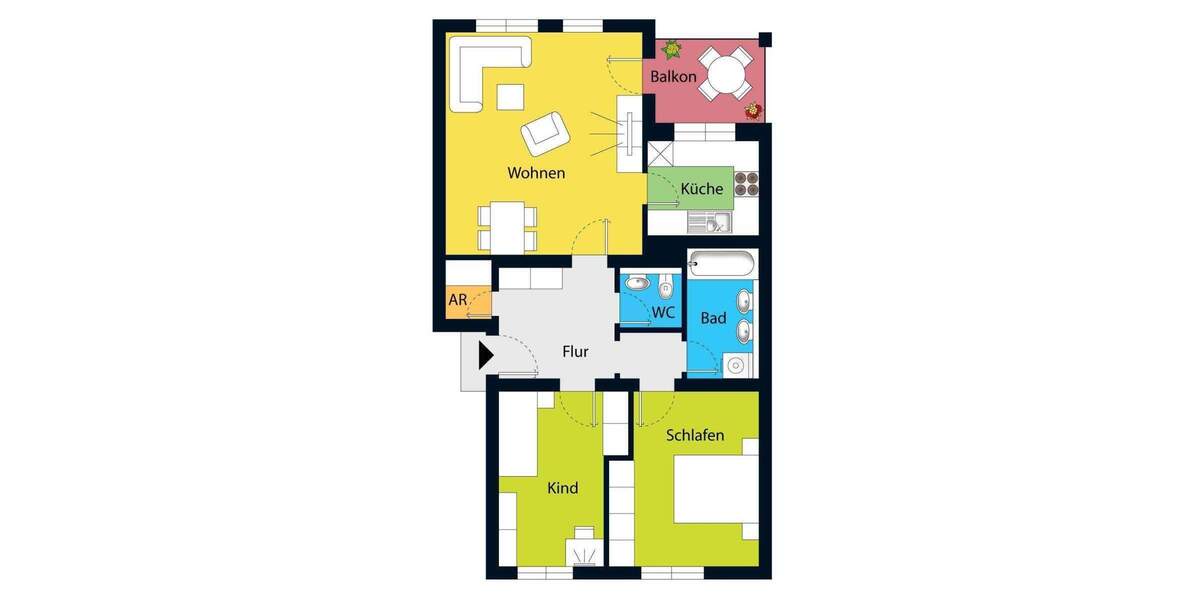 Etagenwohnung Freital - 3 Zimmer, 75 m&sup2;, 132.000&euro; | Angebot:25709099