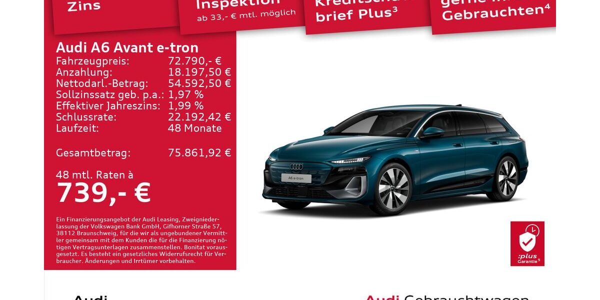 Audi A6 e-tron 6.774 km 72.790 &euro; Dresden 01169