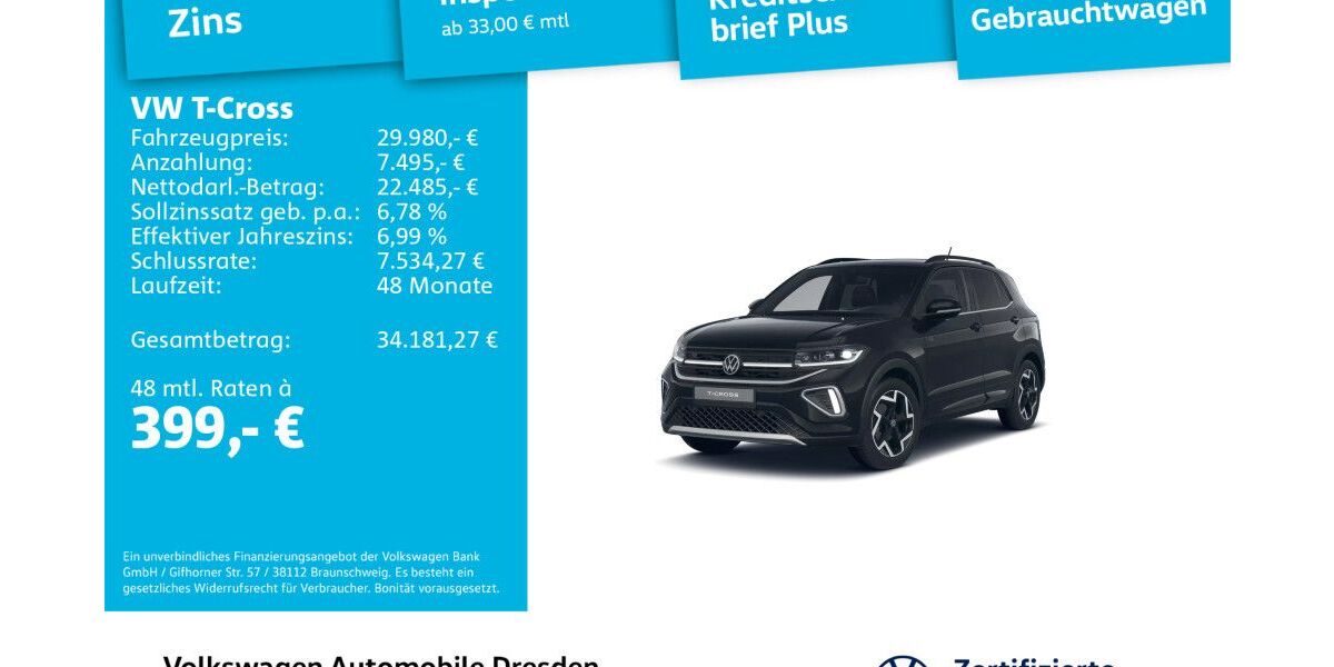 VW T-Cross 22.355 km 29.980 &euro; Dresden 01169