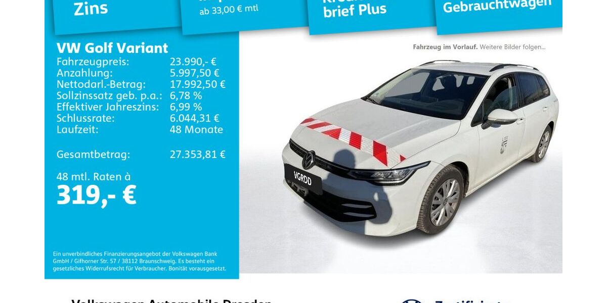 VW Golf 25.598 km 23.490 &euro; Dresden 01067
