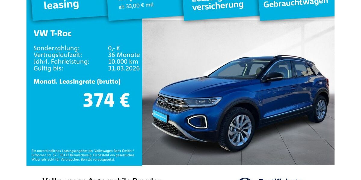 VW T-Roc 7.541 km 29.490 &euro; Dresden 01067