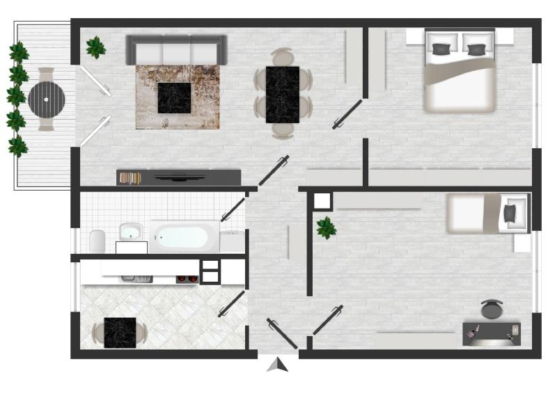 Etagenwohnung Dresden Prohlis - 3 Zimmer, 66 m&sup2;, 797&euro; | Angebot:26382760