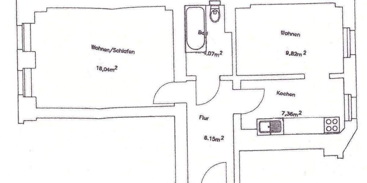 Altbauwohnung - Ruhig & Zentral - TU Nähe 2 zimmer