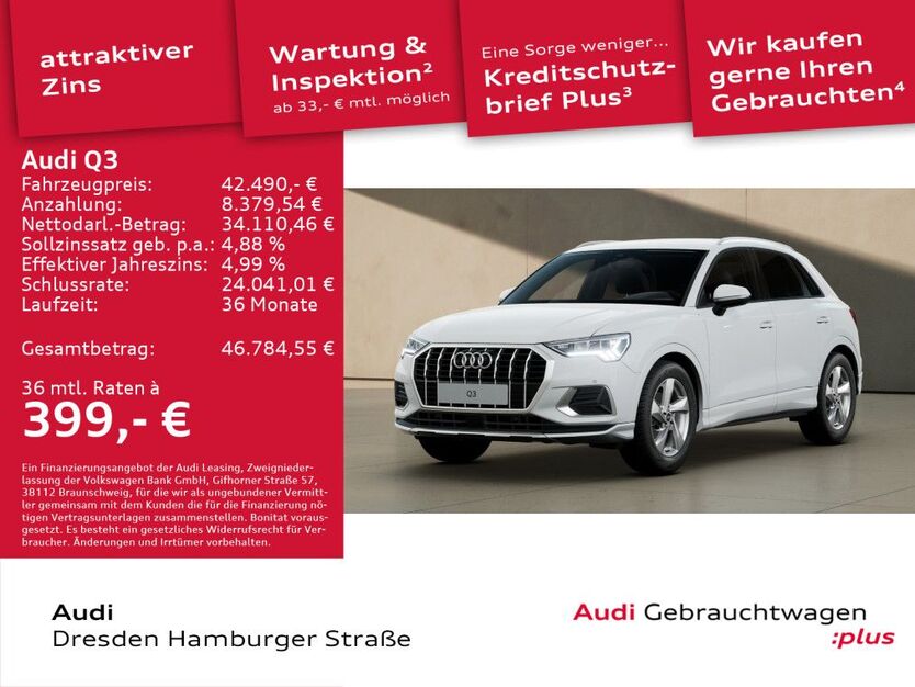 Audi Q3 11.707 km 42.490 € Dresden 01067