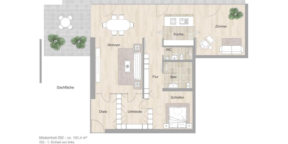 Citylights & Ballons – Penthouse mit besonderem Flair und EBK! 1 zimmer