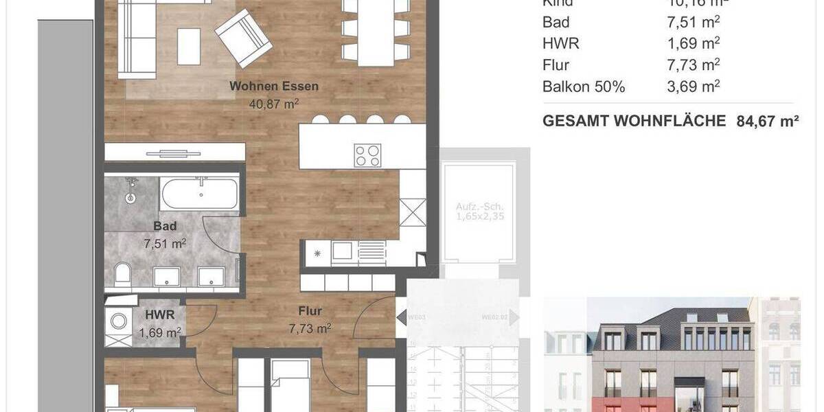 Etagenwohnung Dresden Leipziger Vorstadt - 3 Zimmer, 84 m&sup2;, 550.500&euro; | Angebot:25837864