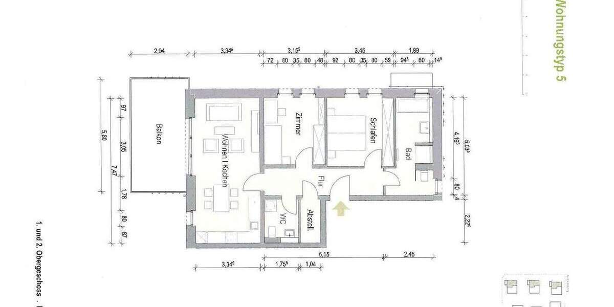 Etagenwohnung Ottendorf-Okrilla Medingen - 3 Zimmer, 81 m&sup2;, 1.300&euro; | Angebot:25682473