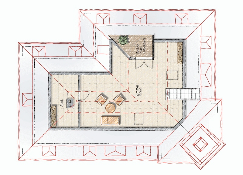 MAISONETTE & DACHTERRASSE — 152 M² IN LÖBTAU — NEUER BODEN — TAGESLICHTBAD — EINBAUKÜCHE — GÄSTE-WC - Dachgeschoßwohnung Dresden Löbtau | Angebot:26935121