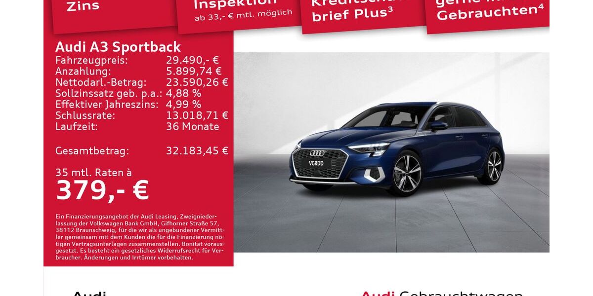 Audi A3 17.407 km 29.490 &euro; Dresden 01067