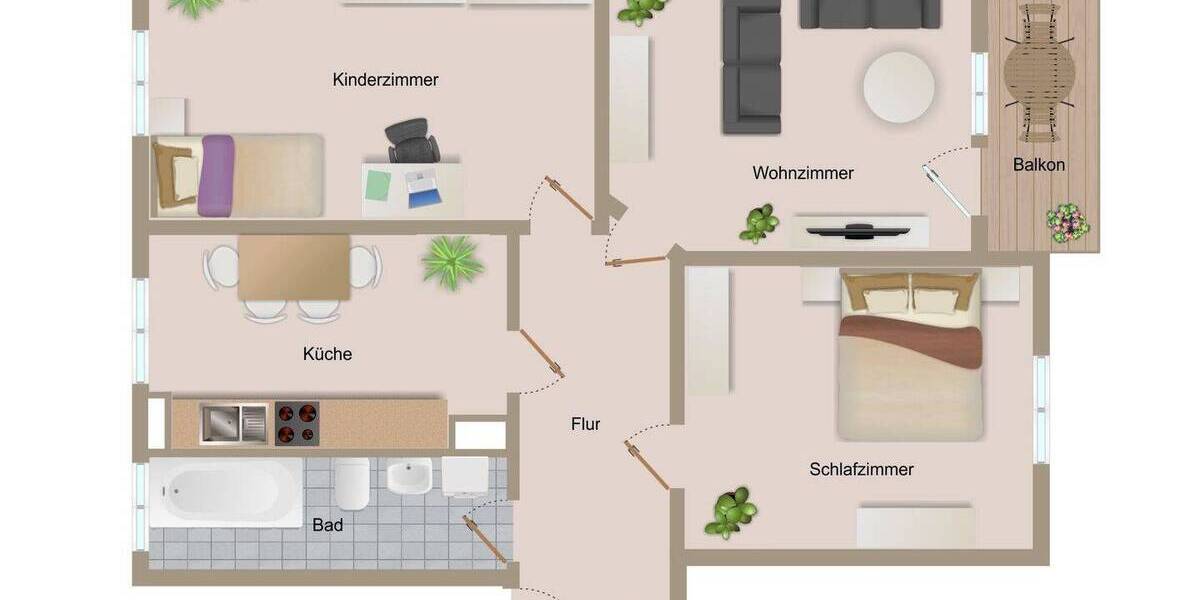 Etagenwohnung Dresden Cotta - 3 Zimmer, 77 m&sup2;, 249.800&euro; | Angebot:26026596