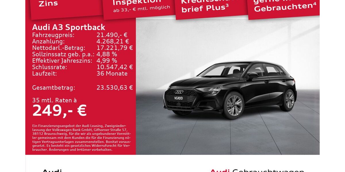 Audi A3 75.081 km 21.490 &euro; Dresden 01067