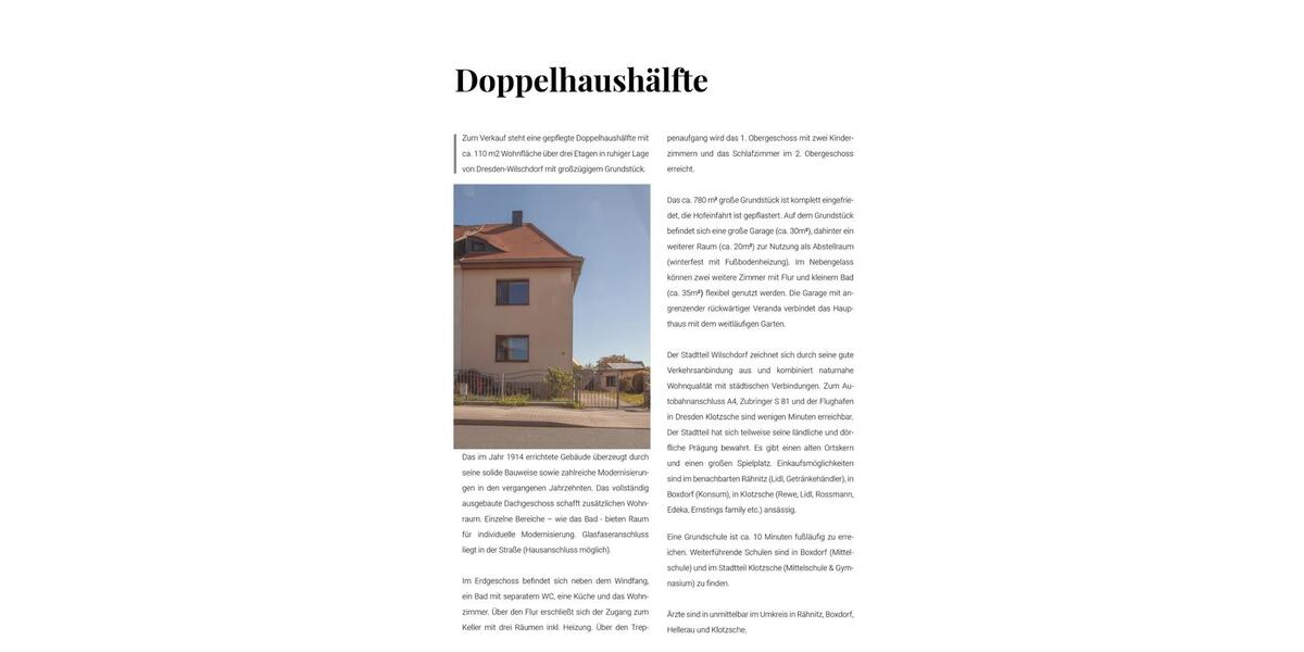 Doppelhaushälfte Dresden Klotzsche - 4 Zimmer, 110 m&sup2;, 459.000&euro; | Angebot:26611818