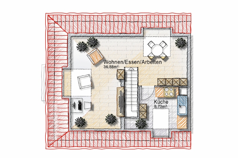 BEZUGSFREI – GEMÜTLICHE MAISONETTE – DACHTERRASSE – DUSCHBAD MIT FENSTER – TG-PARKER - Maisonettenwohnung Dresden Strehlen | Angebot:25857011