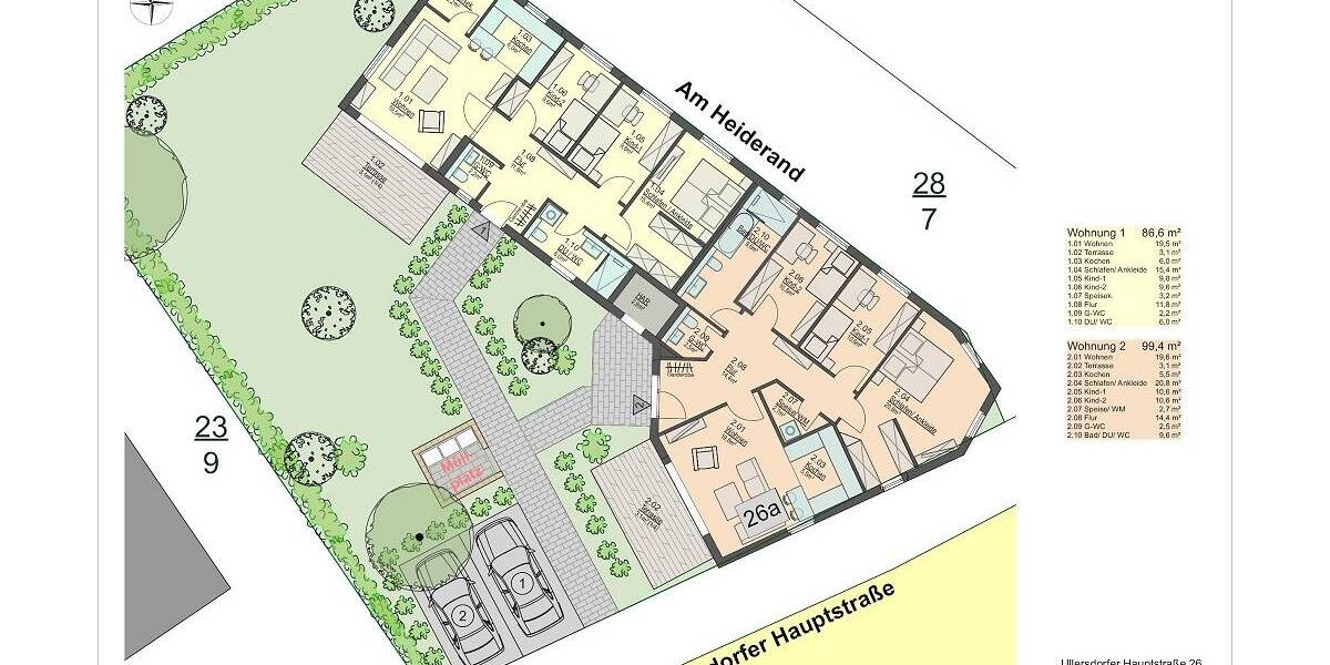 Etagenwohnung Ullersdorf Ullersdorf - 4 Zimmer, 86 m&sup2;, 308.850&euro; | Angebot:26107122
