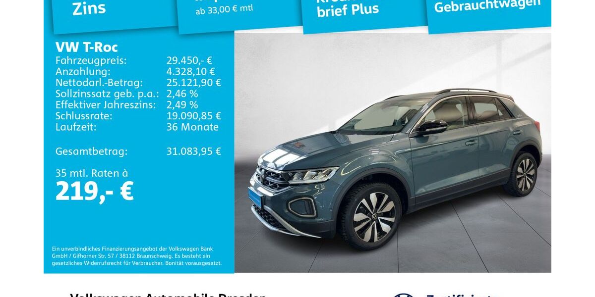 VW T-Roc 15.746 km 29.450 &euro; Dresden 01169