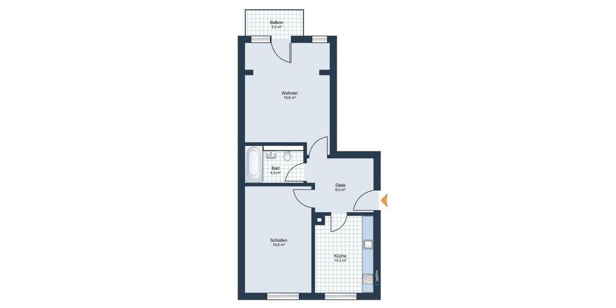 Etagenwohnung Dresden Blasewitz - 2 Zimmer, 62 m&sup2;, 137.000&euro; | Angebot:27184470