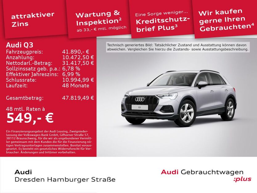 Audi Q3 6.542 km 41.890 € Dresden 01067