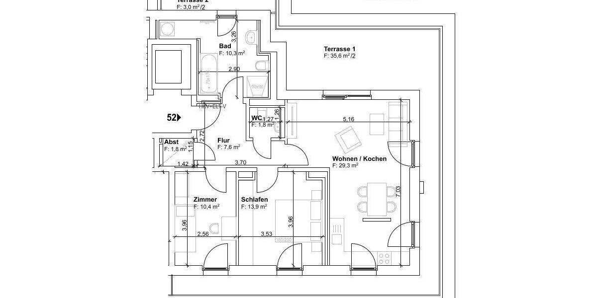 Etagenwohnung Dresden Leubnitz-Neuostra - 3 Zimmer, 94 m&sup2;, 1.650&euro; | Angebot:26489399