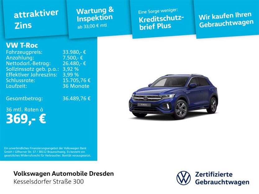 VW T-Roc 7.466 km 31.980 € Dresden 01169