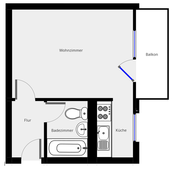 Etagenwohnung Dresden Cotta - 1 Zimmer, 29 m&sup2;, 335&euro; | Angebot:26477147
