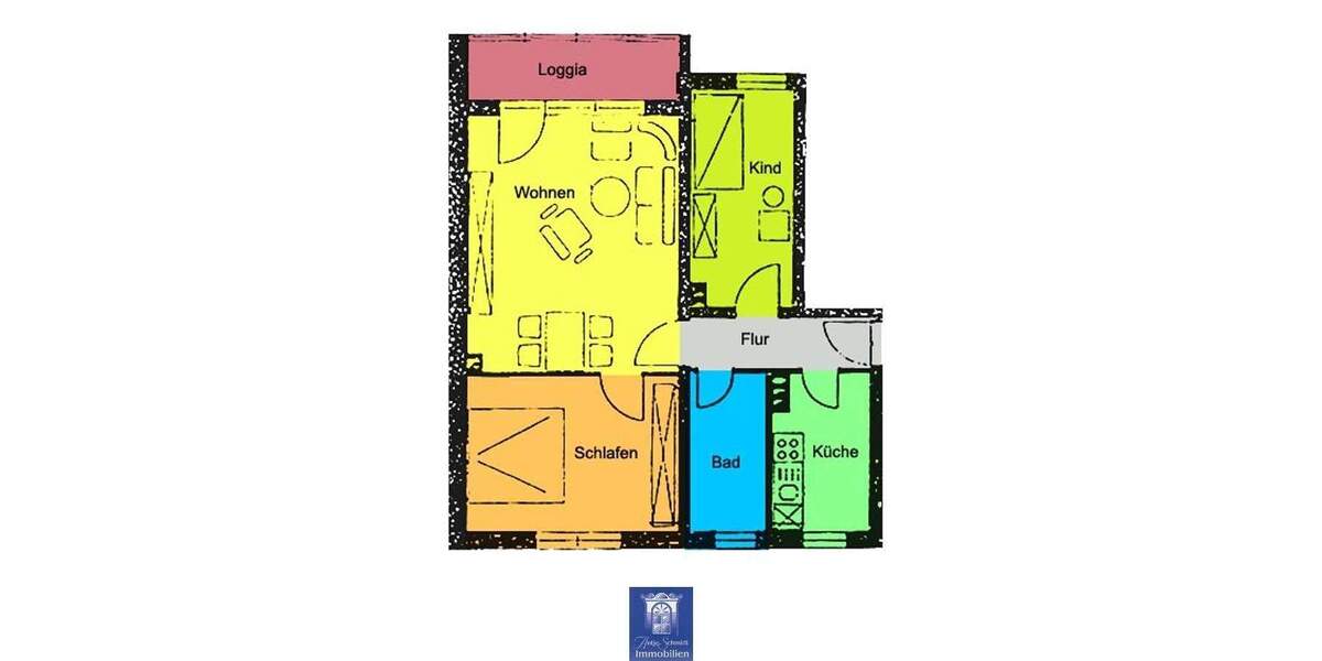 Etagenwohnung Coswig - 3 Zimmer, 69 m&sup2;, 495&euro; | Angebot:25781189