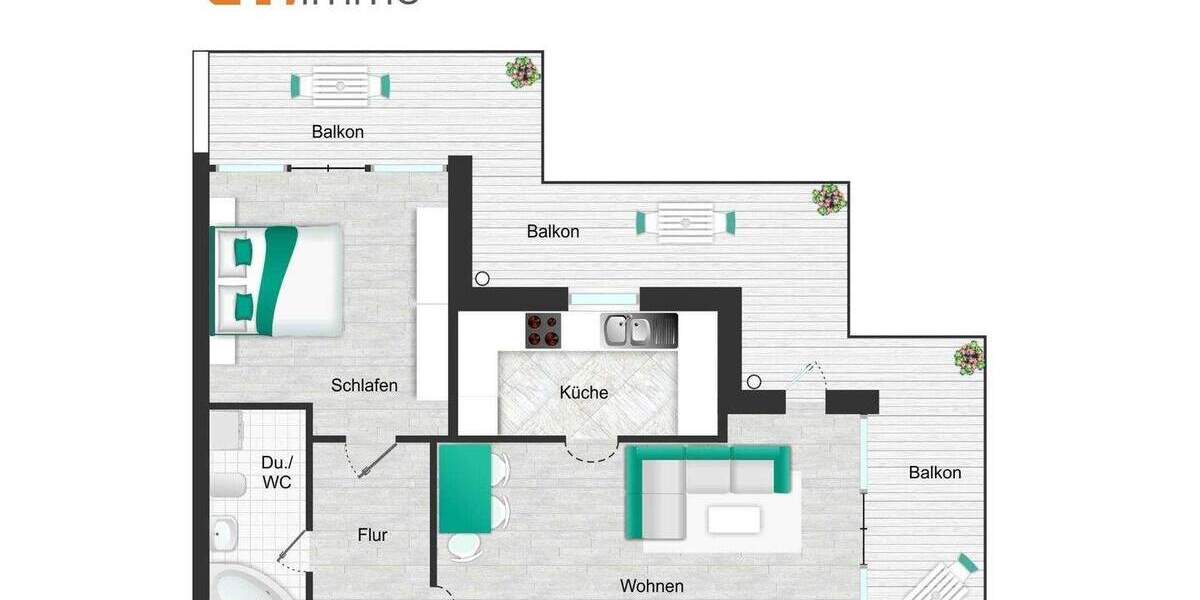 Etagenwohnung Dippoldiswalde Paulsdorf - 2 Zimmer, 60 m&sup2;, 117.000&euro; | Angebot:24303292