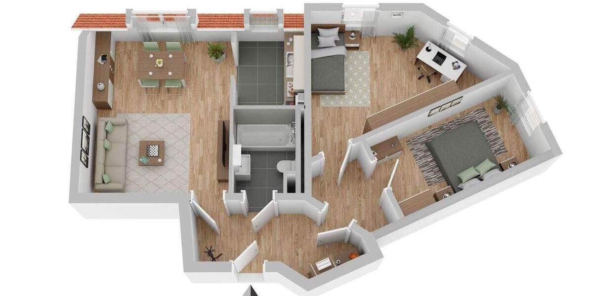 Etagenwohnung Dresden Friedrichstadt - 3 Zimmer, 67 m&sup2;, 785&euro; | Angebot:25784607