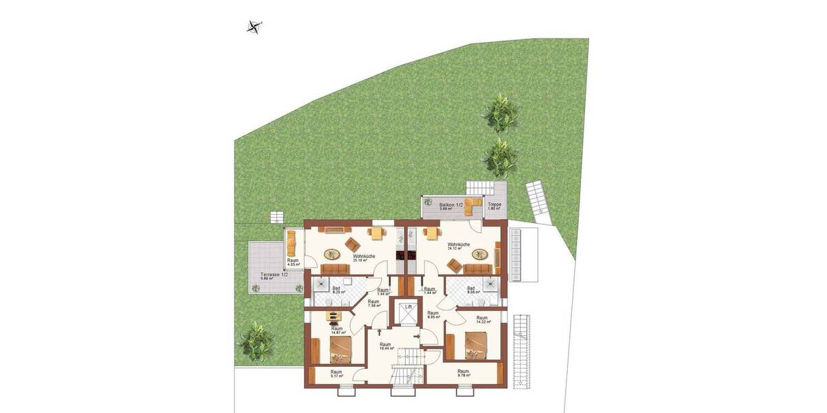 Etagenwohnung Dresden Coschütz/Gittersee - 2 Zimmer, 66 m&sup2;, 432.185&euro; | Angebot:26388109